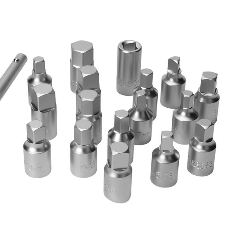 18 in 1 Professional Oil Pan Oil Drain Screw Wrench Removal Tool Heavy Duty Socket Wrench Car Repair Maintenance