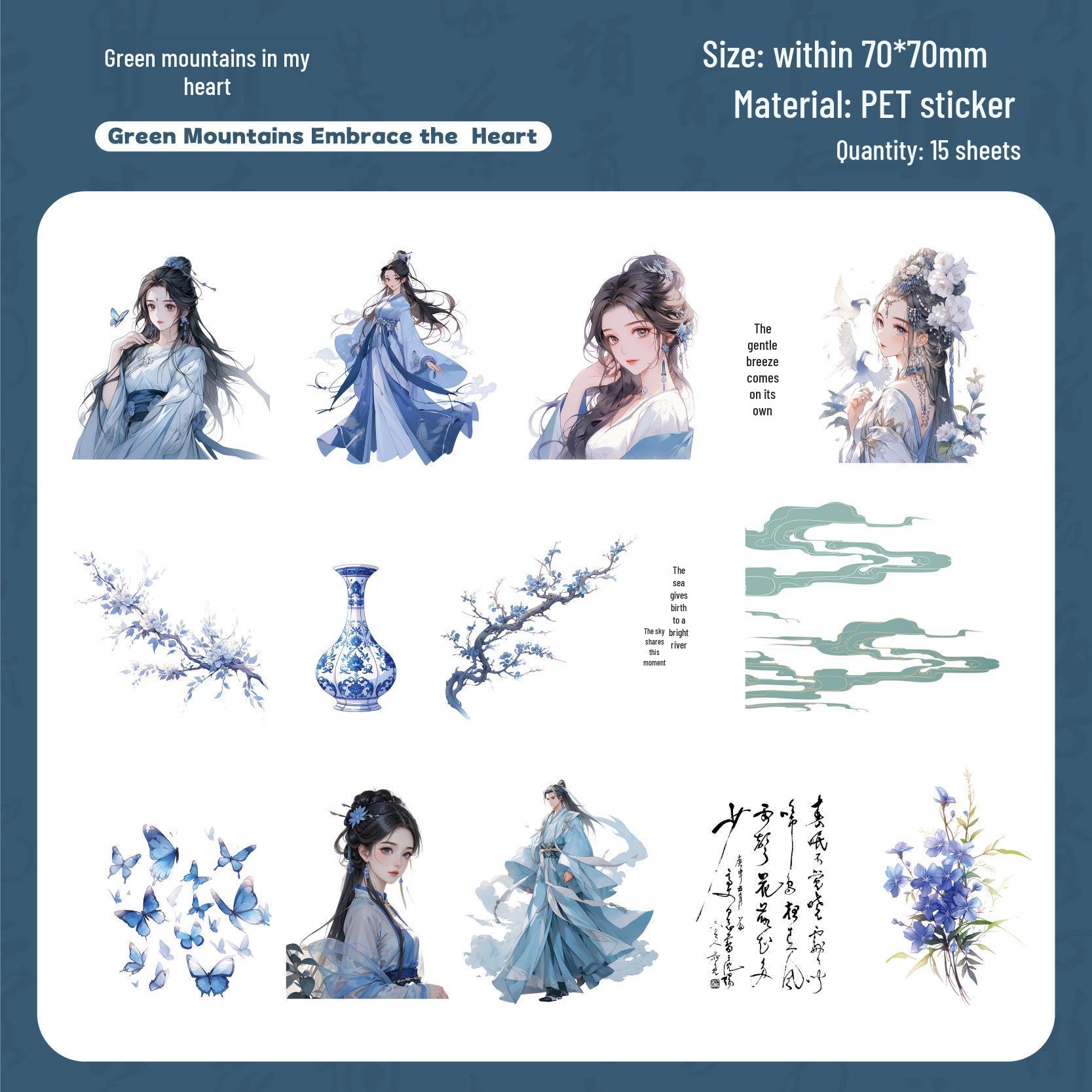 Jiangnan Series Retro Story Sticker Pack: DIY Planner Decoration in 6 Styles