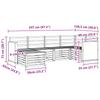 Corner Sofa Set 5 Pcs Natural Solid Acacia Wood