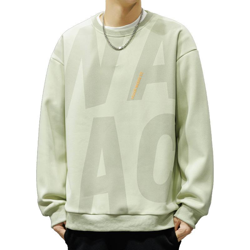 Herren Herbst Neu Koreanische Version Lässiges Langarm-Oberteil mit Buchstabenaufdruck Einfach