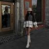 Maglione a righe a collo alto da donna per autunno e inverno