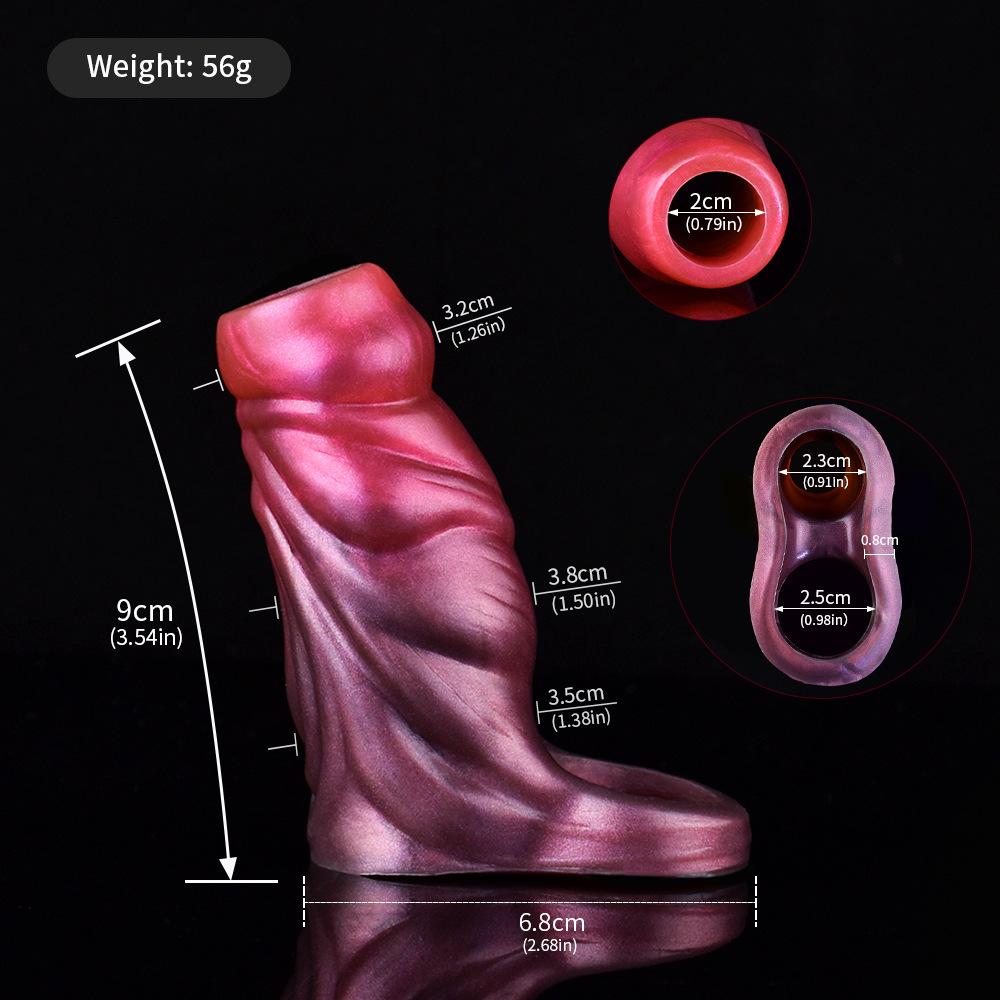 Erwachsenen Sexspielzeug Silikon Penis Hülle Verlängerung Kondom Vergrößerung Strap On Realistischer Dildo für Männer