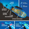 Luminous Rope Launcher Wristband Flying String Shooter Automatic Recoil Toy Night Glow Interactive Fun For Abult And Pets Gift
