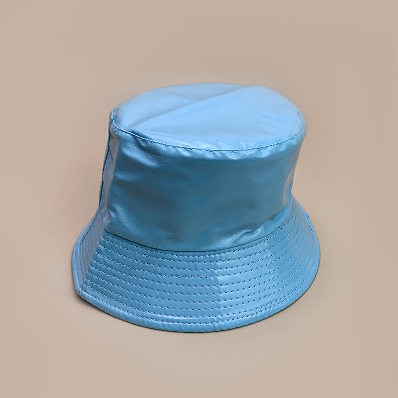 Cappelli a secchiello in pelle verniciata di nicchia Nuovi unisex Parasole Semplici Traspiranti Bicolore Versatili Moda Personale Cappelli da pescatore