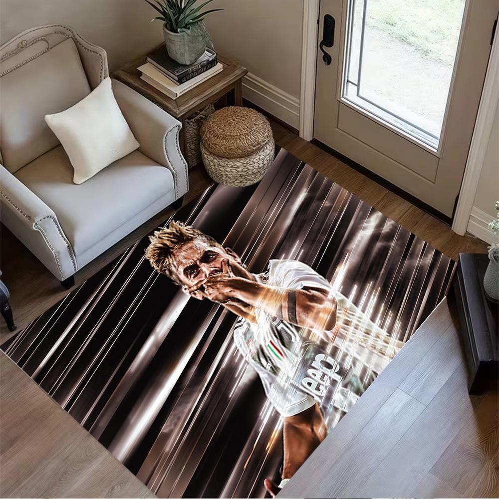 Soccer Player Through Wall Area Rug Suitable for Outdoor Entryway Game Room Playrooms Antislip Carpet Office home decor Wedding Party Gift