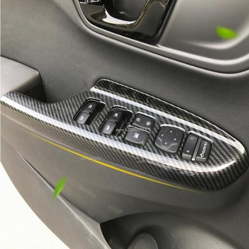 For Hyundai Kona Encino Kauai 2018 Interior Accessories Window Lift Switch Button Cover Trims Door Armrest Panel Frame