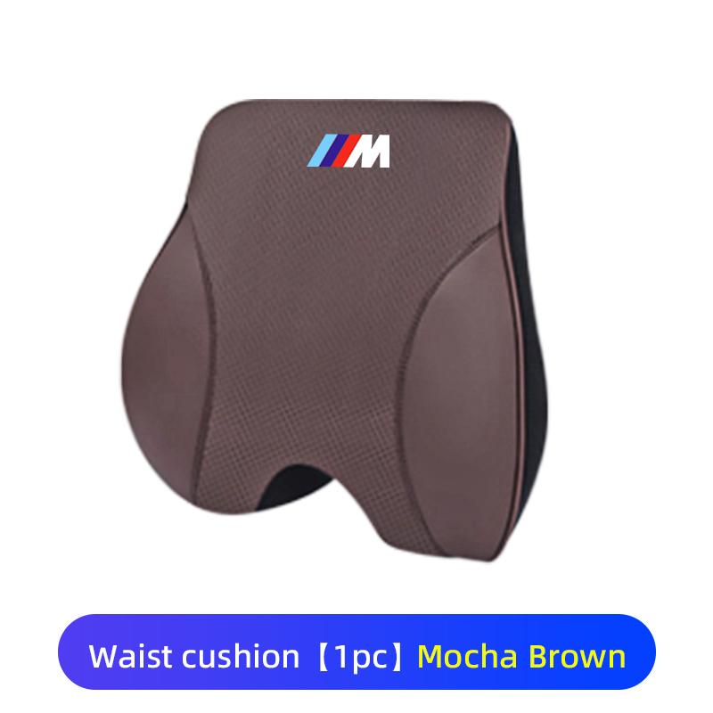 LXEQ4 New 2025 Car Lumbar Support Headrest Waist Neck Pillow Auto Seatrest Cushion For BMW M Power Sport M1 M3 M4 M5 M6 E90 E39 F30 F1