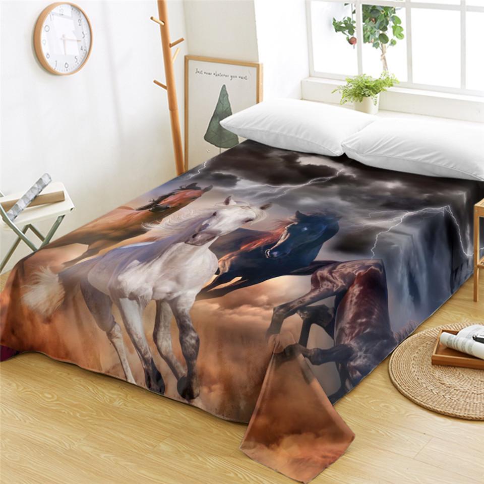 Rosa Flamingos Spannbettlaken 3D Tier Bettlaken Wildtier Bettwäsche King Queen Size Polyester Bettlaken Aquarell Bettdecke