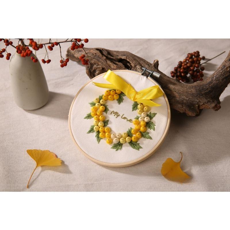 

1 шт. Milianguo Европейский стиль DIY Вышивка Игла и нить Бамбуковая рама для вышивания Английский набор 15cm