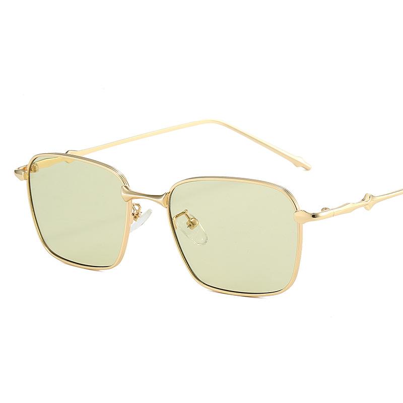 Lunettes de soleil style coréen pour femmes, forme carrée, monture en alliage, lunettes de soleil pour hommes, cool, élégantes, pour voyage, lunettes de soleil pour femmes