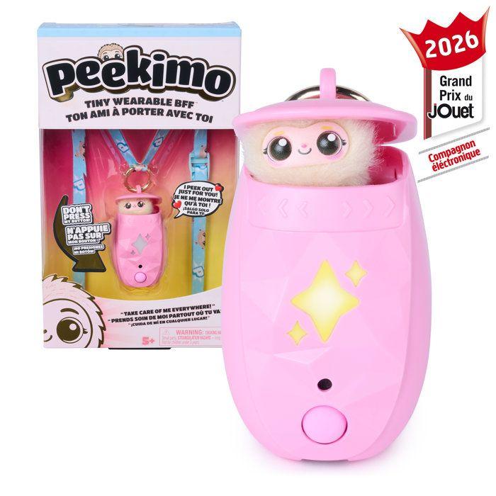 Peekimo Violet - SPINMASTER - Animal interactif et accessoire a porter - Plus de 100 sons & réactions - A Partir De 5 Ans