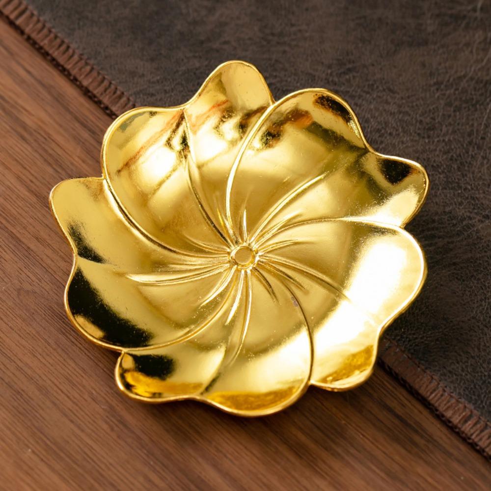 Chinese Style Retro Metal Coaster Exquisite Elegant Cup Holder Golden Heat Resistant Insulation Pad Home Decoration