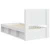 Bed Frame with Storage Space and Headboard White 100 X 200 Cm