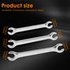 3Pcs Metric Flare Nut Spanner Set Double End Open Ring Spanner Chrome Vanadium Steel Brake Line Wrench for Mechanics Auto Repair
