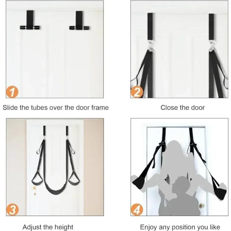 Swing Bondage Posture Shoulder Strap Constraint Bedroom Furniture on The Door Sex Swing Adjustable Sexuels Sling Sex Toys