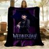1pc Wednesday Addams Outdoor Blanket Lightweight Flannel, Soft & Warm, All-Season Use for Sofa, Outdoor, Camping, Living Room033