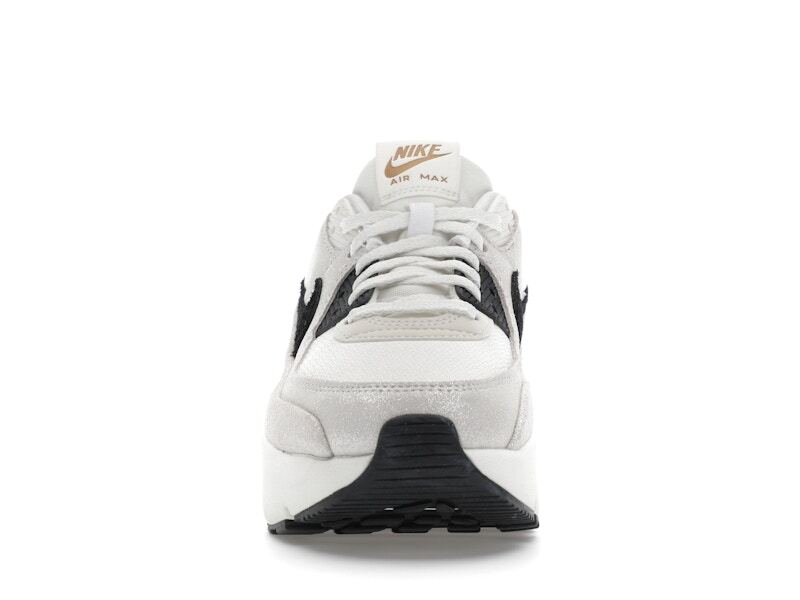 Nike Air Max 90 LV8 White Metallic Gold Black W - HQ3497-100