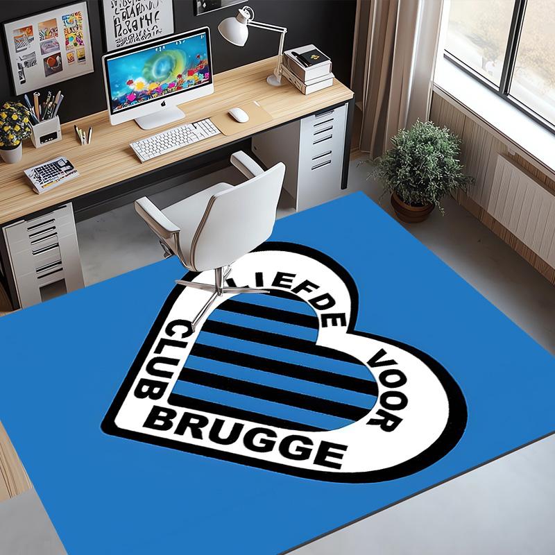 Club Brugge K V Pattern Rug, Indoor/Outdoor Mat, for Picnic, Gameroom, Bedroom, Office, Living Room, Home Decor Carpet, Birthday Gift