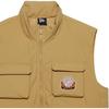 New Era MLB Solid Color Casual Logo Stand Collar Zip Vest Men vest Brown 13350840