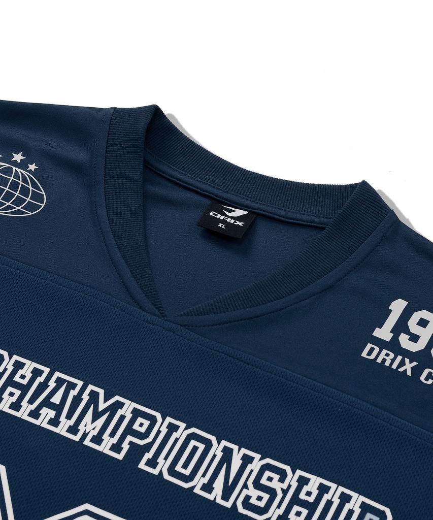 DRIX Rugby Oversized Mesh Jersey Half Sleeve_Navy