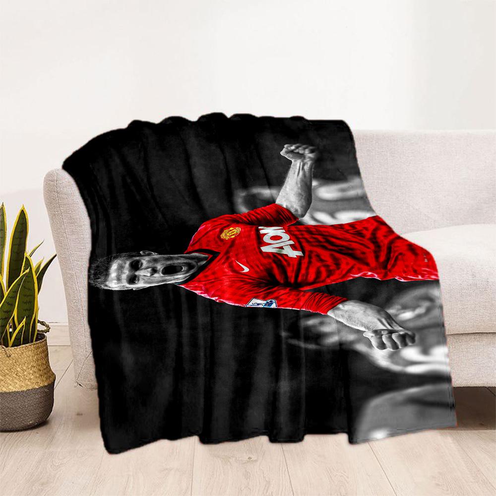 Football Player Celebration Blanket Durable Comfort Great for Office Chair Livingroom Office Four Seasons Universal Digital Print
