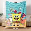 Spongebob Friends Flannel Blanket Super Soft Warm Cozy Blanket For Sofa Bed Office Travel Allseason Home Decor Gift