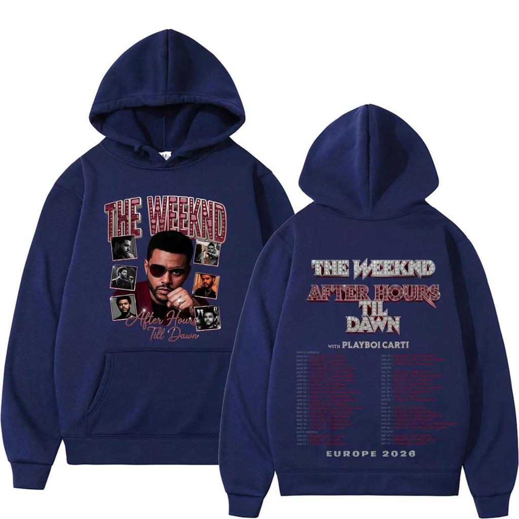 Hot Sale Rapper The Weeknd Tour 2026 Print Hoodie Men Women Fashion Pullover Long Sleeves Hoodie Y2K Gothic Cotton Oversized Hoodie