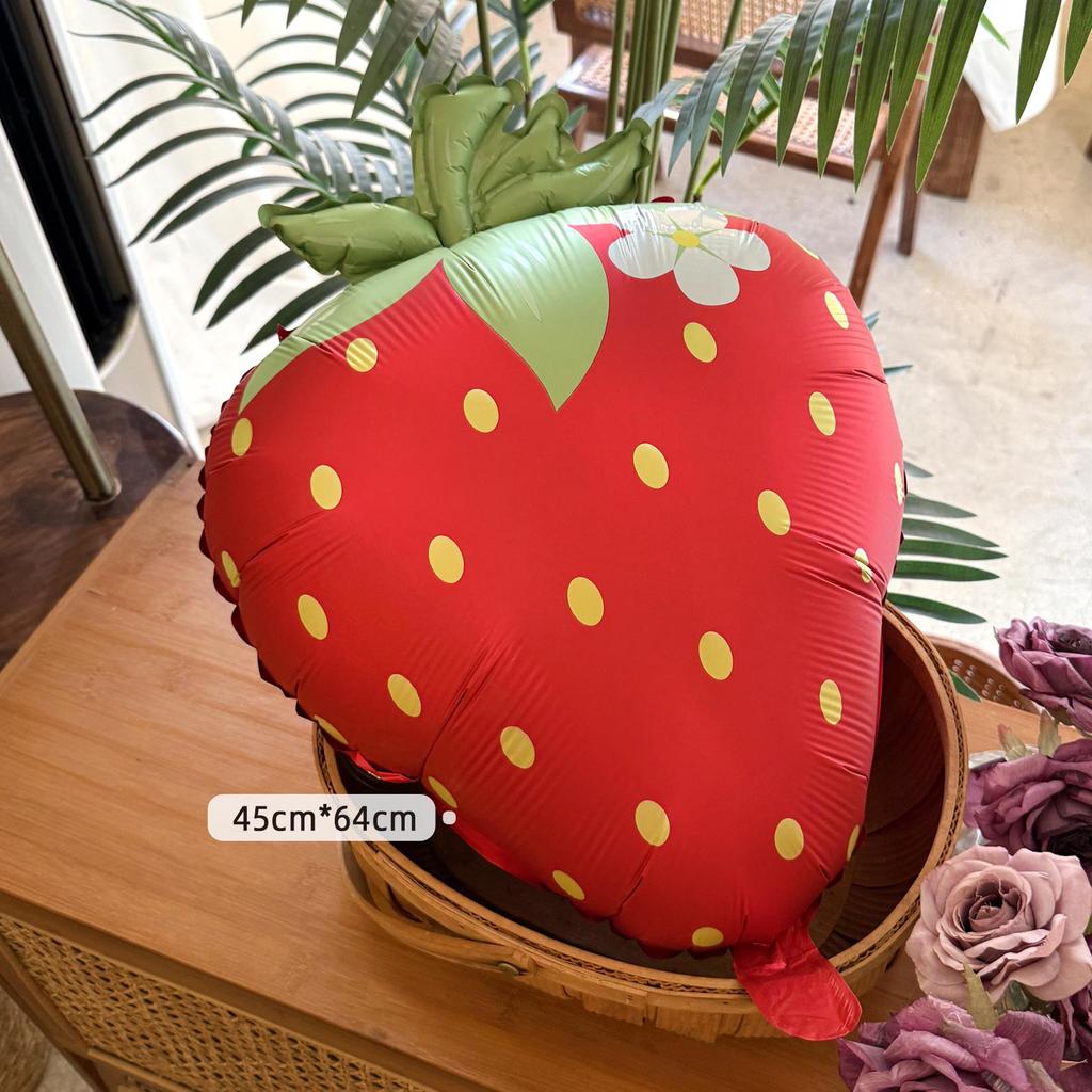 Strawberry Cartoon Foil Balloon for Kids' Party Decoration