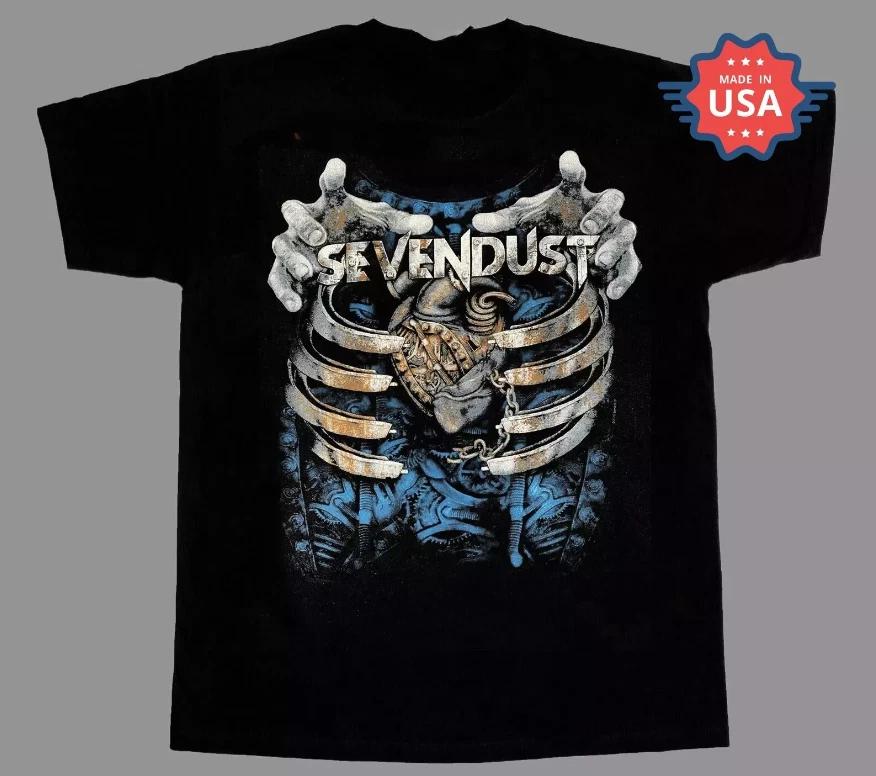 Редкий подарок для фаната группы Sevendust Черная унисекс футболка S-3XL S