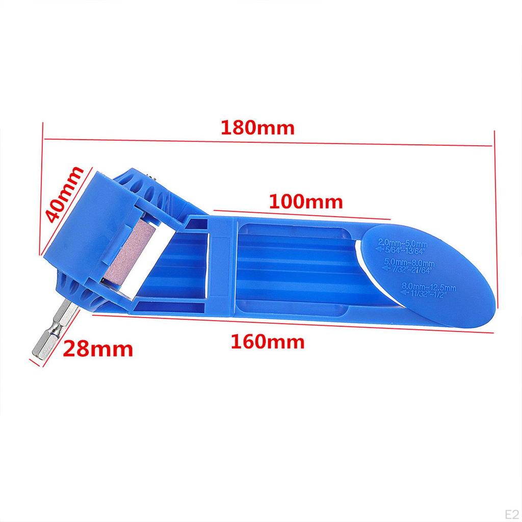 Drill Bit Sharpening Tool Sharpener with Polishing Wheels Blue Color Accessories Compact