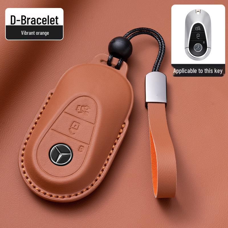 Originální kožené pouzdro na klíče Nappa v barvě Mercedes-Benz pro GLE, GLA, C200L, C260L, E300L, Třídu E, Třídu S, Třídu C