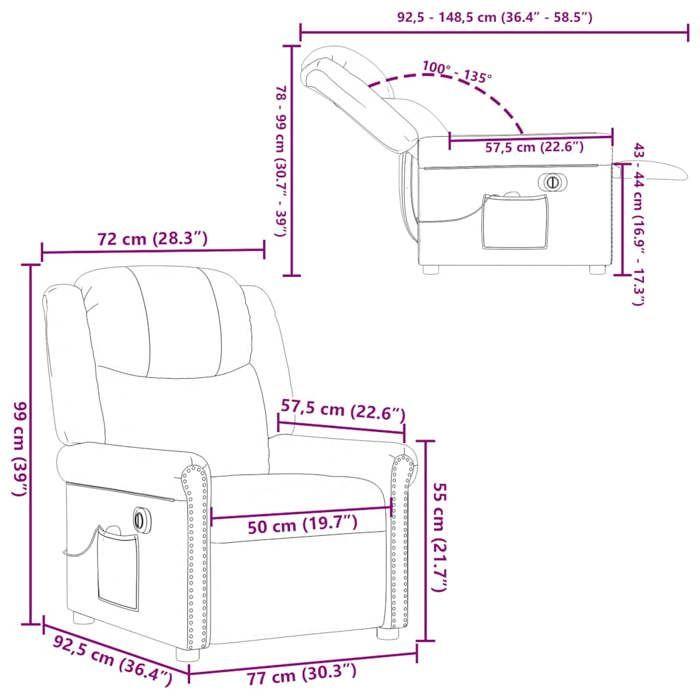 VidaXL Electric Reclining Massage Chair Shiny Black Faux Leather, Electric Massage Chair, Recliner 3303416