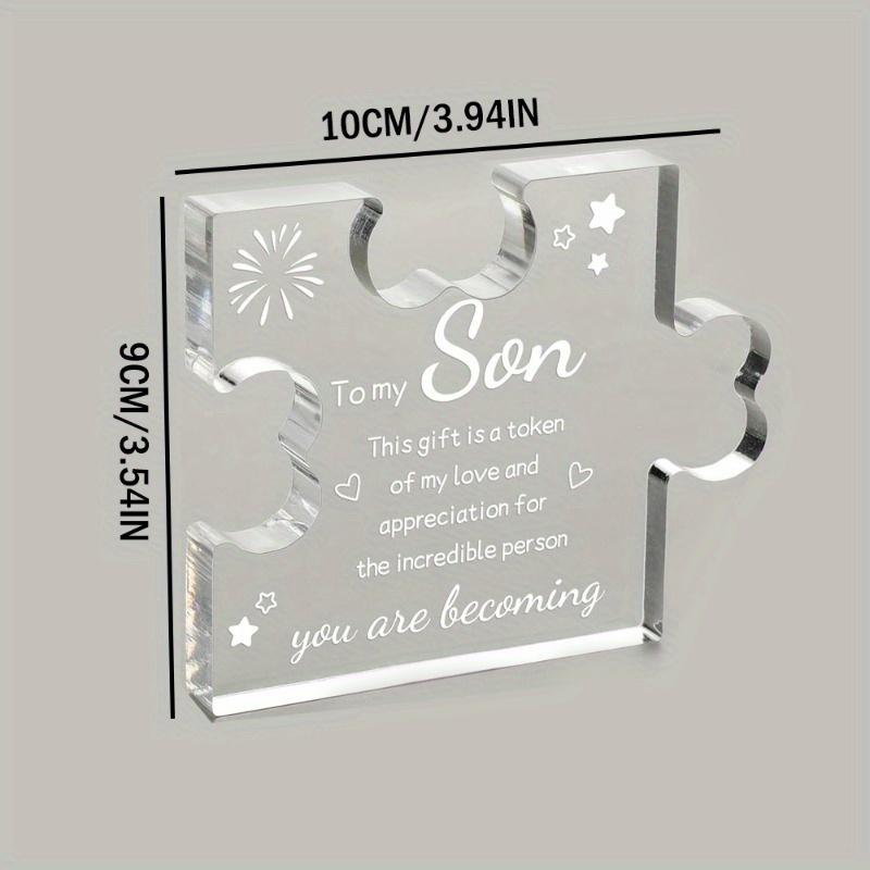 Puzzle Ornamen - Perfect Birthday, Graduation, or Back To School Gift for Son, Nurseries, Home Desk Living Room Acrylic Decoration, Classic Style H