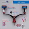 HEIGHTEN 98/110mm Reel Handle for Shimano and Daiwa Arch Engine Series Spinning Reels (110mm - Black & Wine Red) (189)