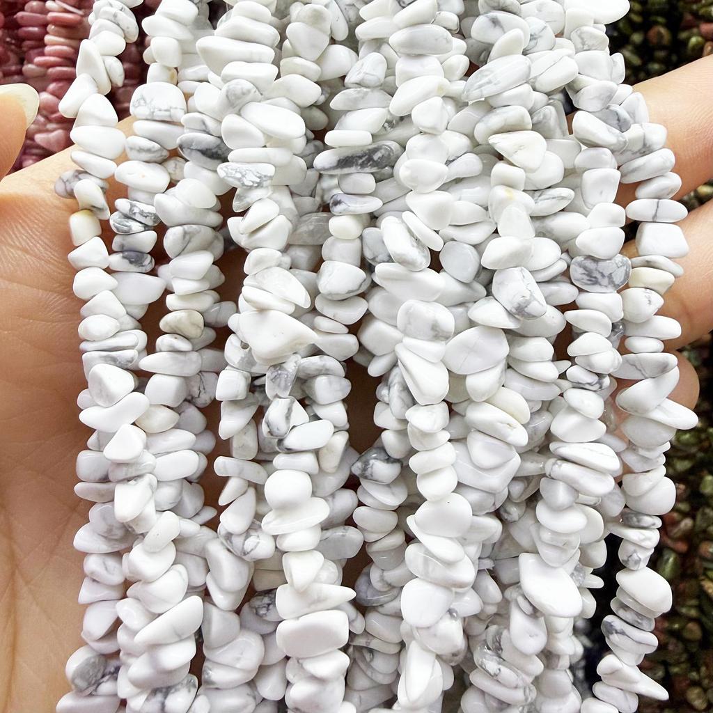 3-5mm Natural Crystal Agate Crushed Stone Beads, Irregular DIY Jewelry Accessories, Loose with Hole