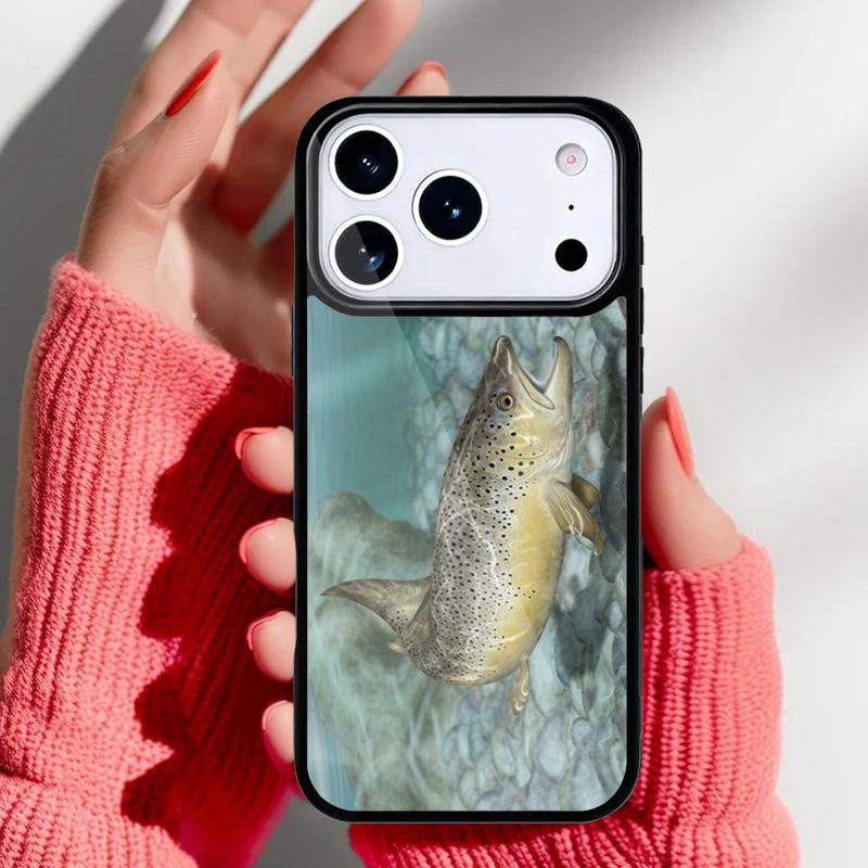 Forellenfischerei weiche Handyhülle für iPhone 17 Air 16e 15 14 13 Pro Max Rückabdeckung für 12 11 Pro Hülle