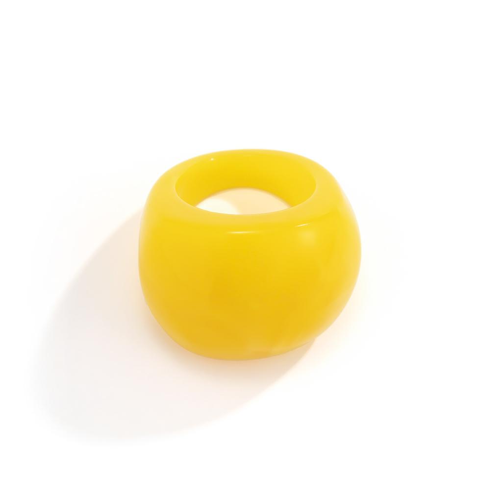 Exaggerated Retro Court Pastoral Round Ring for Women, Personalized Macaron Geometric Jewelry