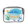 Transparent PVC Material Portable Printed Makeup Bag