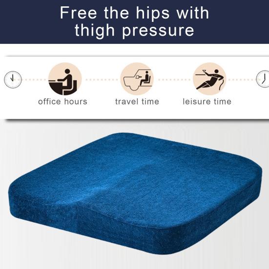Sittende kontorpute Sklisikker Myk Tykket Memory Foam Sovesal Student Lange sittetimer Isjias Halebein Smerter Rygglindrende Stoler Sete