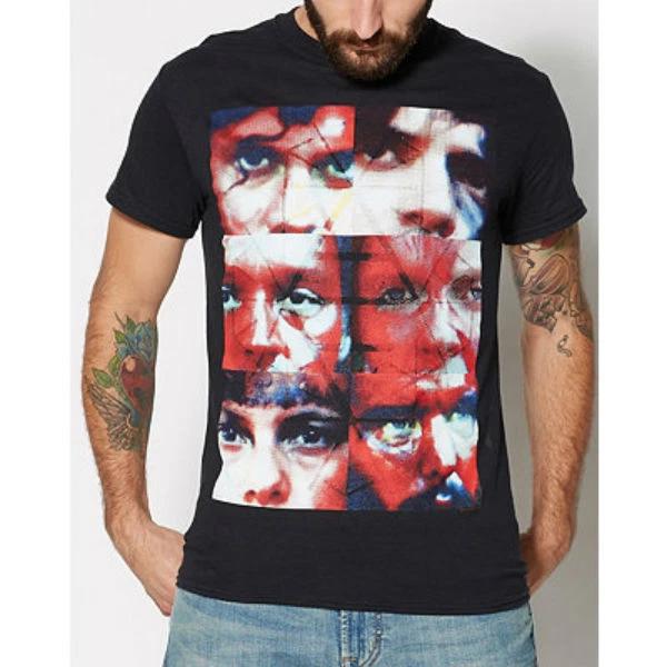 Arcade Fire Faces Logo Mens Cotton T-Shirt (Size: Medium) L