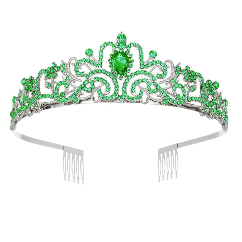 

Европейская и американская модная сплавная хрустальная корона головной убор невесты и аксессуары для волос день рождения одиночная вечеринка корона короля повязка для волос