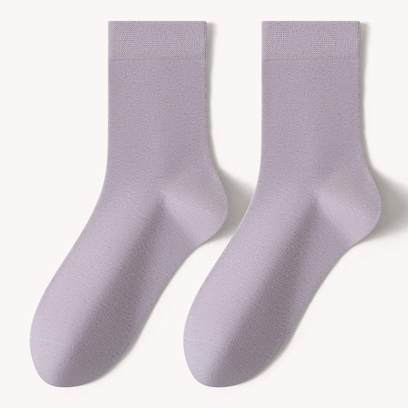 Female Spring and Autumn 7a Antibacterial Anti Pilling Moon Child in The Tube Pile Cotton Socks
