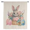 Easter Bunny Watercolor Flowers Sheer Curtains For Living Room Kitchen Window Curtains Bedroom Tulle Voile Curtains