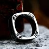 New Arrival Stainless Steel Viking Celtic Knot Ring For Men Punk Hip Hop Jewelry Gift Square Design