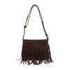 Autumn and winter retro fringed bag women's new casual versatile messenger bag suede bucket bag
