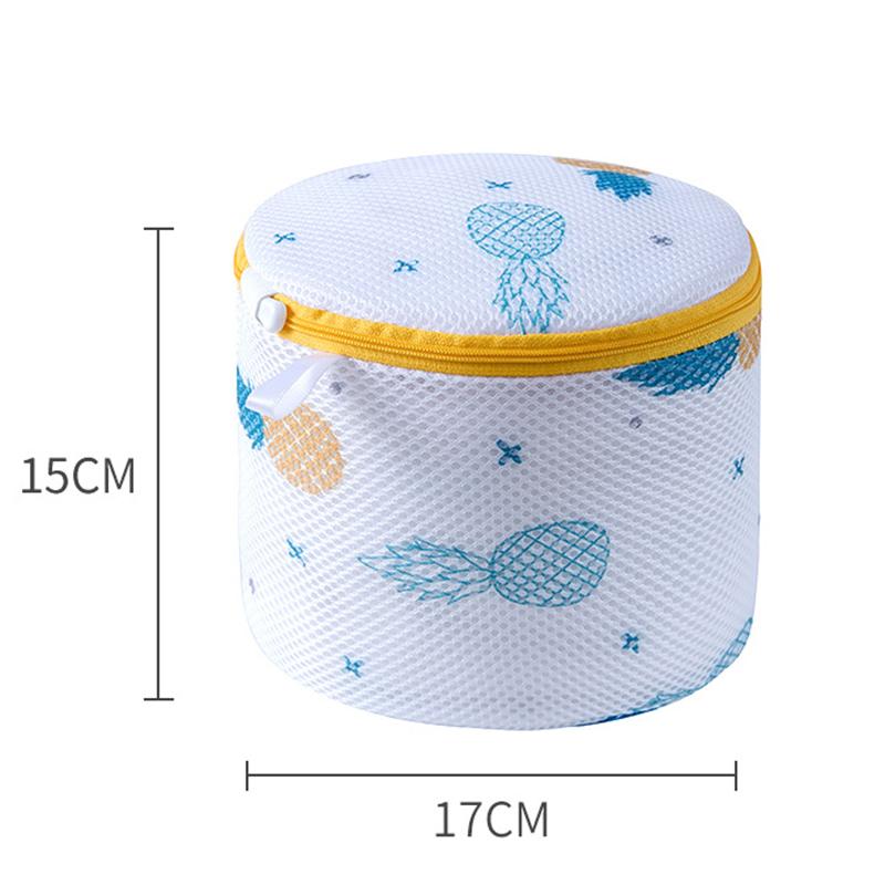 Printed Bra Laundry Bag Thicken Fabric Bra Cylinder Storage Bag Fixed Bra Protection Washing Bag