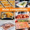 50set Aluminum Foil Pans with Lids Disposable Thickened Food Container BBQ Tray Non-Stick Packing Boxes Kitchen Baking Tool
