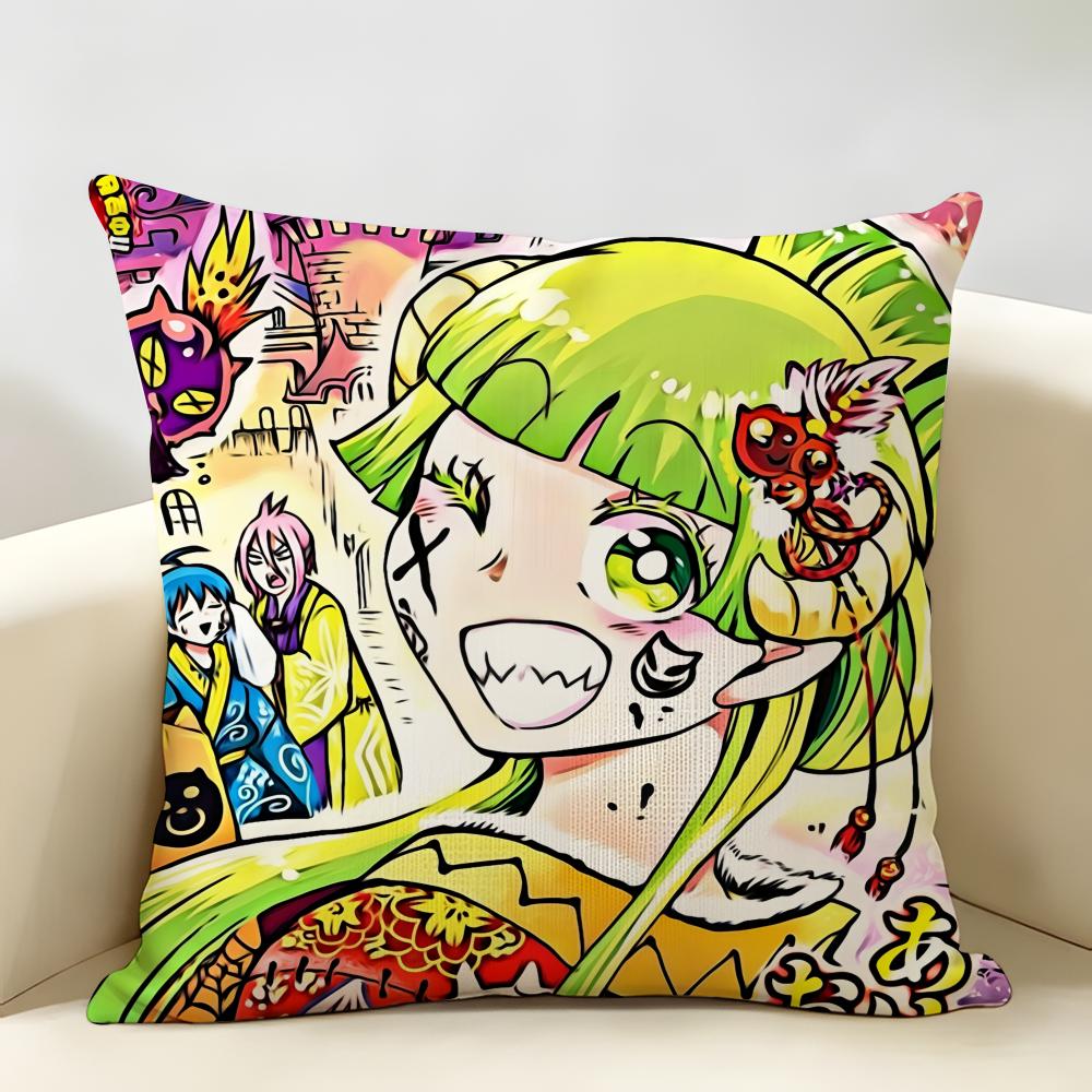 Welcome To DDemon School Cushion Cover Natural Linen Organic Fabric DoubleSided Printing Room Sofa Decor Pillow Case