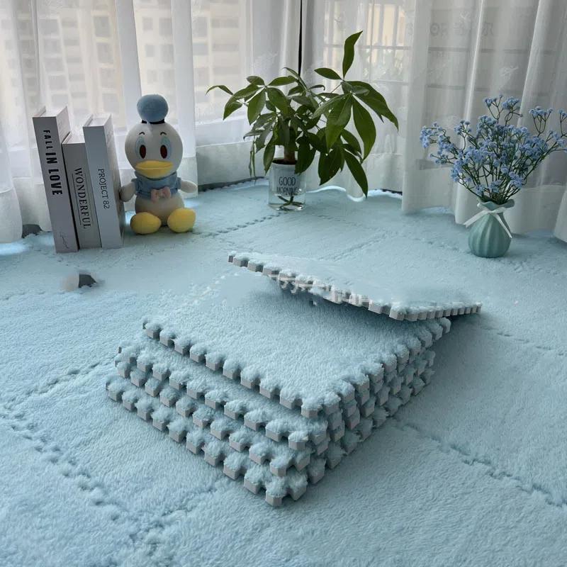 10pcs/16pcs 30x30cm Living Room Home Foam Plush Patchwork Floor Mat Exercise Children Carpet Baby Play Mat Bebe Mattress