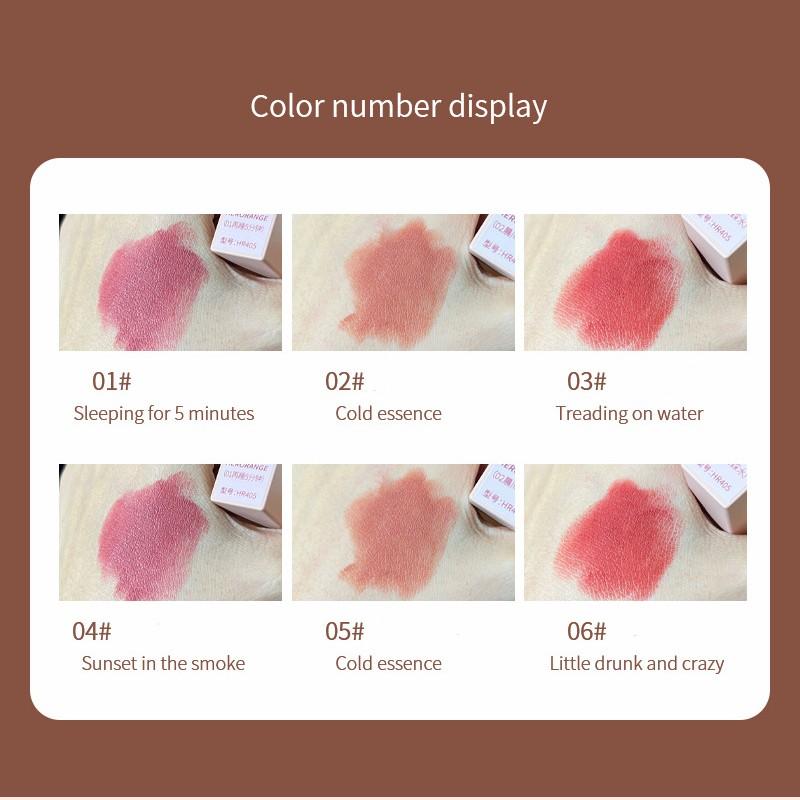 HER ORANGE~Powder Mist Magnet Buckle Lipstick Whitening Matte Long Lasting Lip Glaze for Women